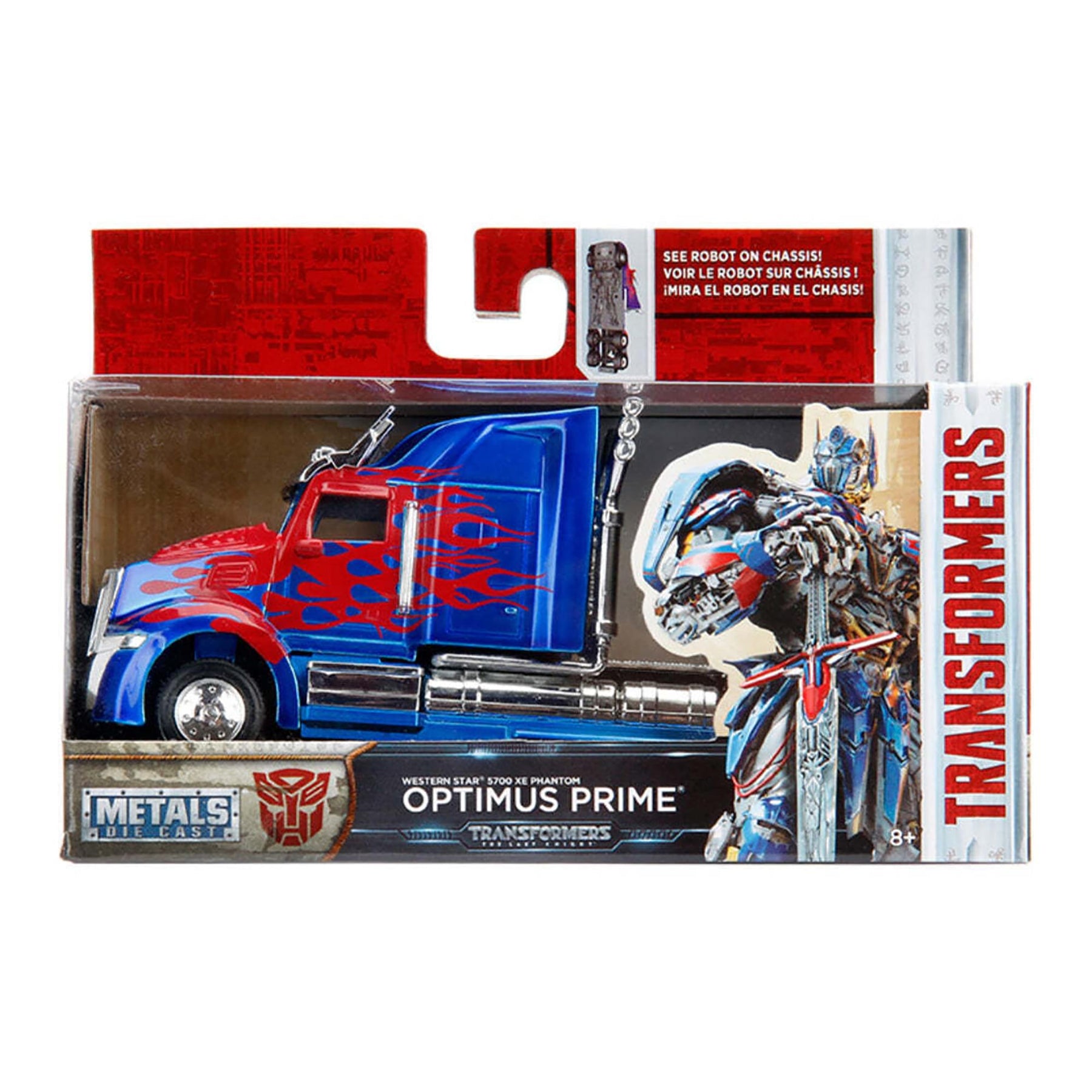 Transformers 1:24 Optimus Prime MetalFigs Diecast Collectible Vehicle