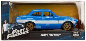 Fast & Furious Brian's Blue Ford Escort RS2000 MK1 1:24 Die Cast Vehicle