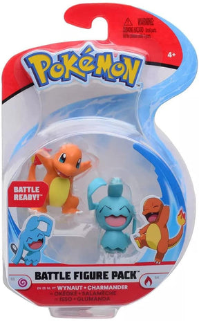 Pokemon 2 Inch Battle Figure Pack | Wynaut vs. Charmander