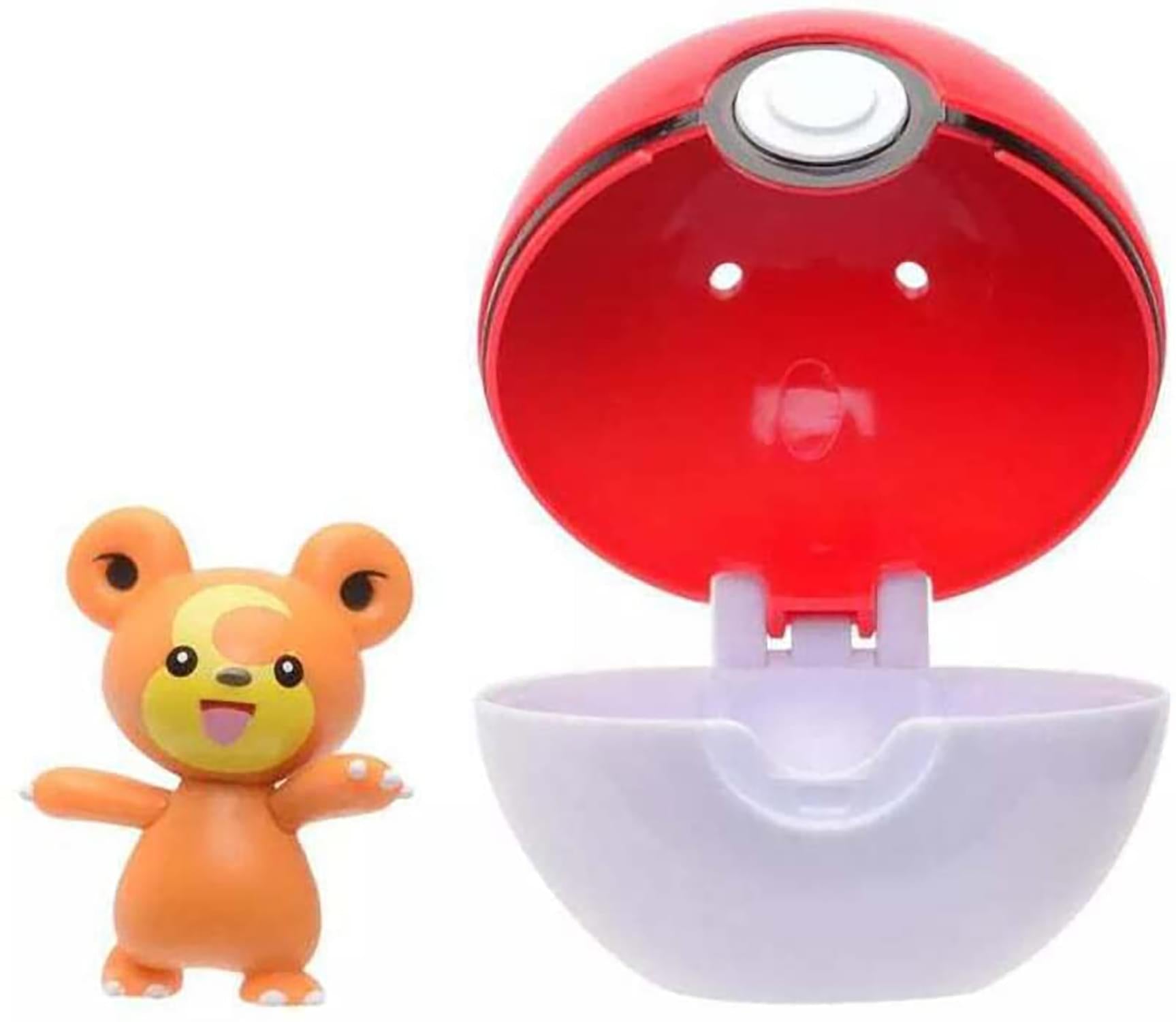 Pokemon Clip N Go Poke Ball Set | 2 Inch Teddiursa & Poke Ball