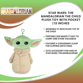 Star Wars: The Mandalorian The Child Plush Toy with Pocket | 12 Inches