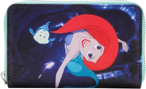 Disney The Little Mermaid Princess Scenes Zip Around Wallet