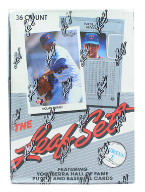 MLB 1990 The Leaf Set Series 1 Sealed Baseball Box | 36 Packs