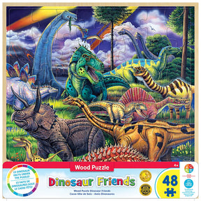 Dinosaur Friends 48 Piece Real Wood Jigsaw Puzzle