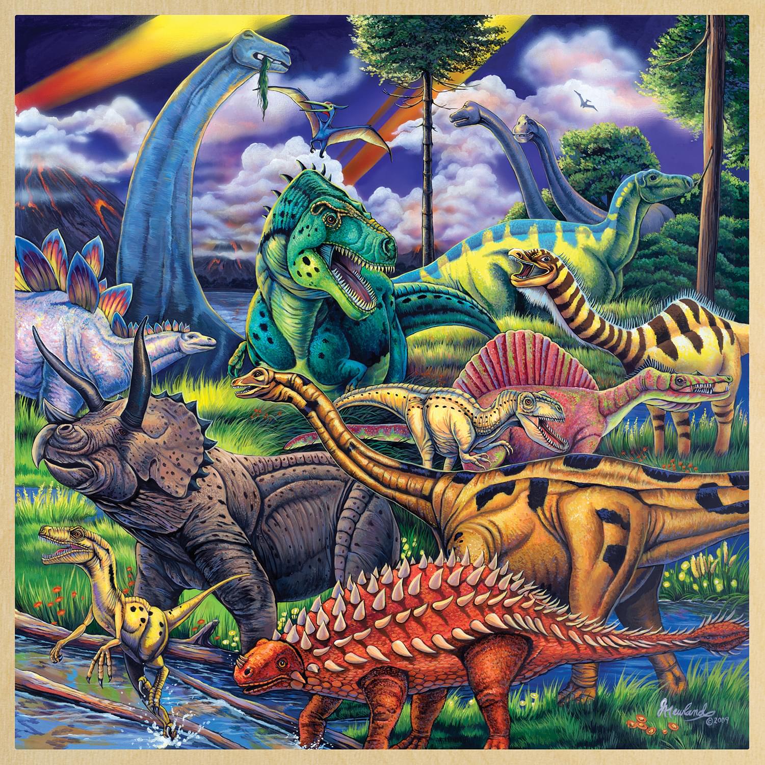 Dinosaur Friends 48 Piece Real Wood Jigsaw Puzzle