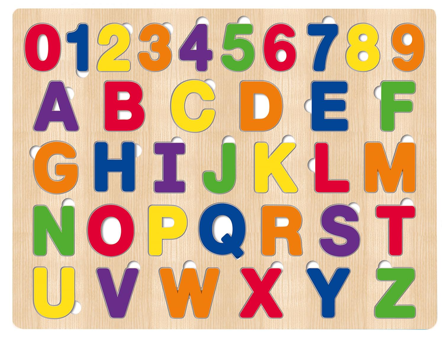 Educational ABC123 36 Piece Real Wood Jigsaw Puzzle