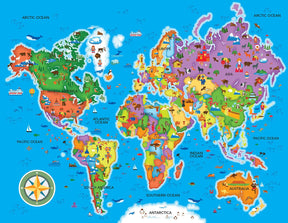 Educational World Map 60 Piece Jigsaw Puzzle