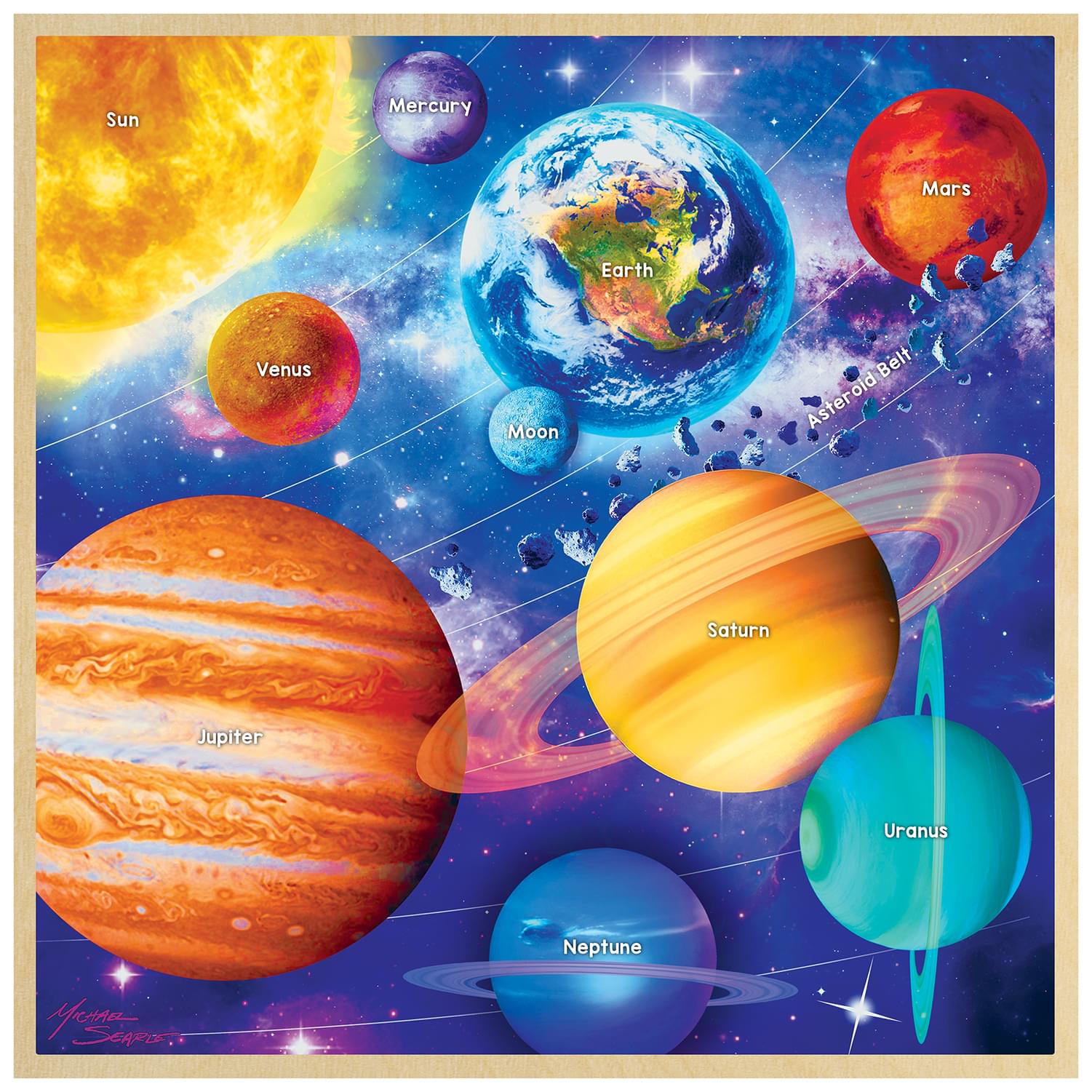 Solar System 48 Piece Real Wood Jigsaw Puzzle