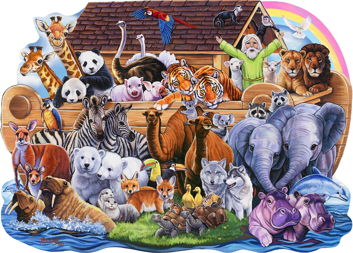 Noahs Ark Shaped 100 Piece Jigsaw Puzzle