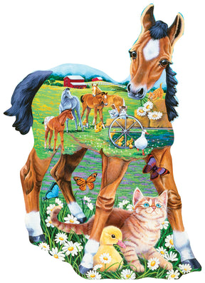 Pony Playtime Shaped 100 Piece Jigsaw Puzzle