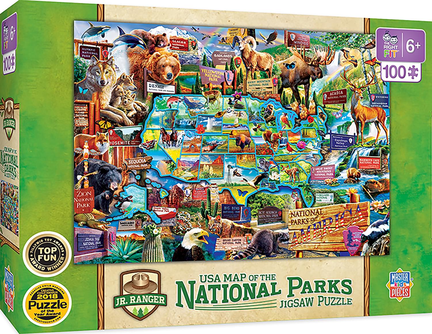 Wildlife of the National Parks 100 Piece Jigsaw Puzzle