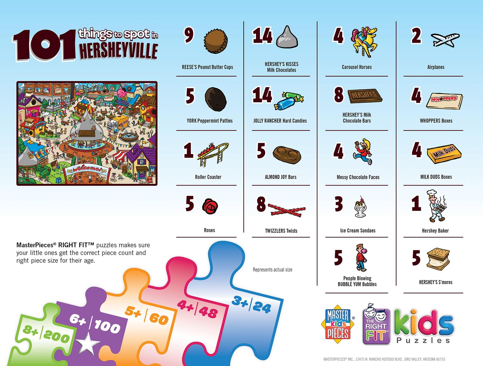 Things to Spot in Hersheyville 101 Piece Jigsaw Puzzle