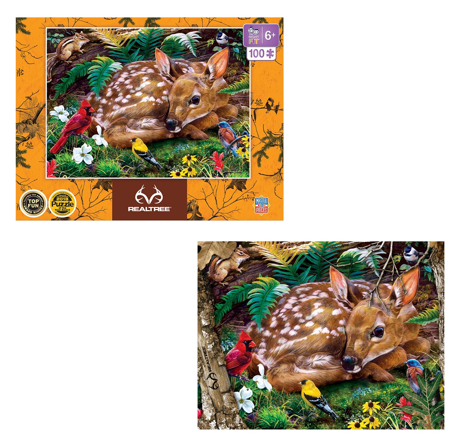 Realtree Forest Babies 100 Piece Jigsaw Puzzle