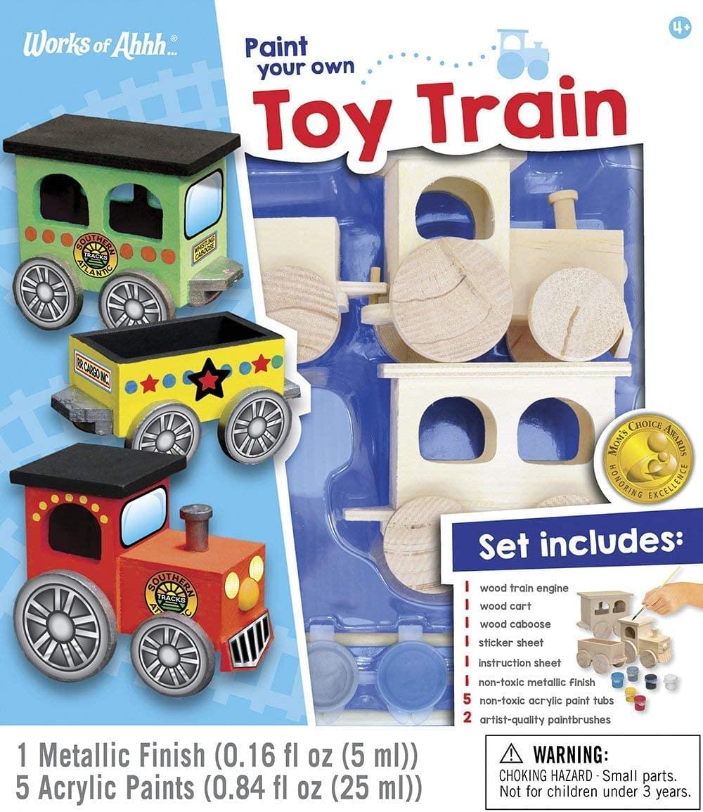 Works of Ahhh Choo Choo Train Set Wood Painting Kit