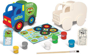 Sesame Street Garbage Truck Wood Paint Kit