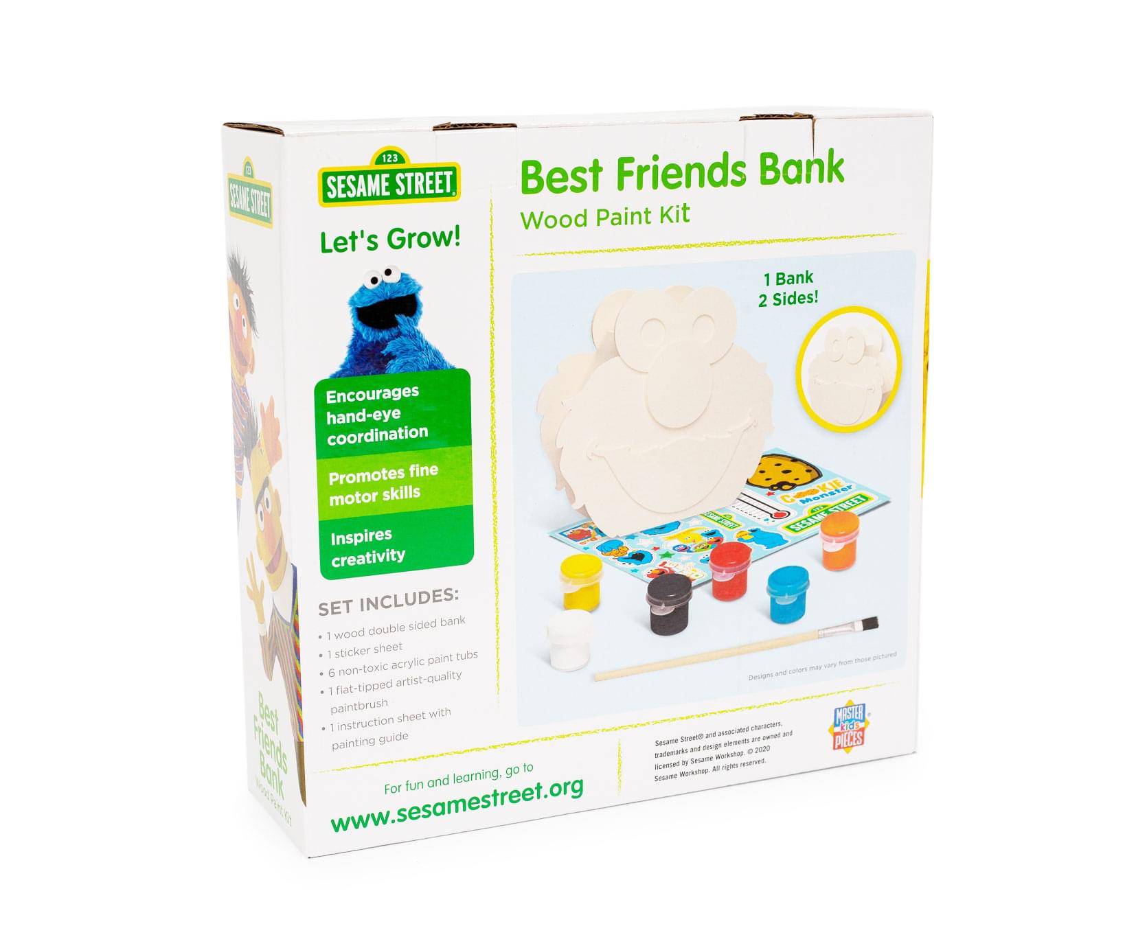 Sesame Street Character Bank Wood Craft Paint Kit