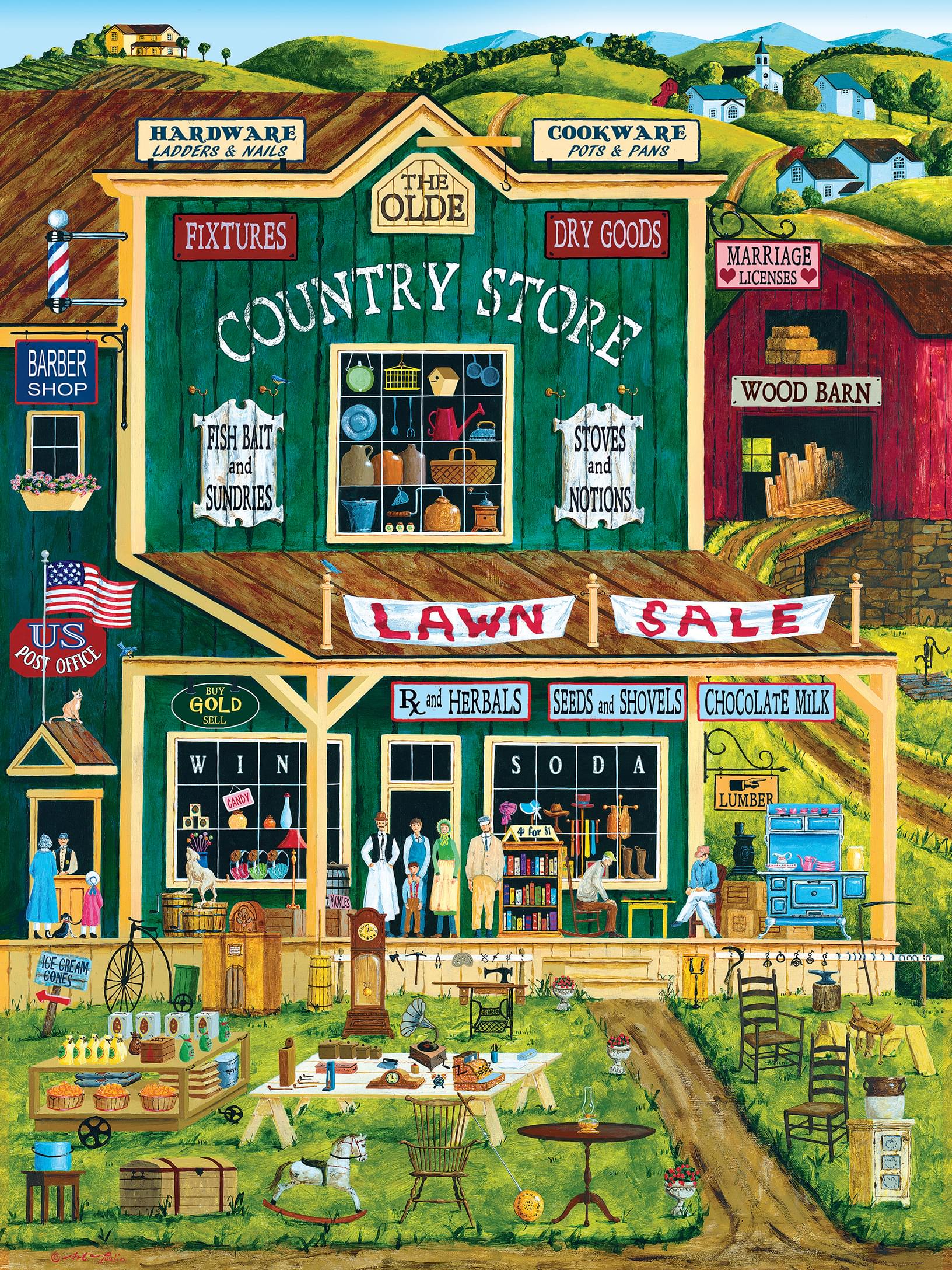 The Old Country Store 300 Piece Large EZ Grip Jigsaw Puzzle