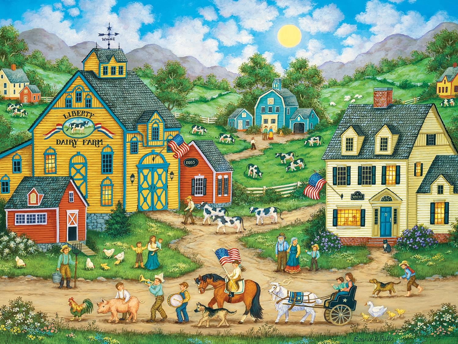 Liberty Farm Parade 550 Piece Jigsaw Puzzle