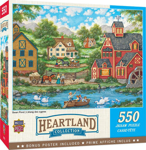 Swan Pond 550 Piece Jigsaw Puzzle