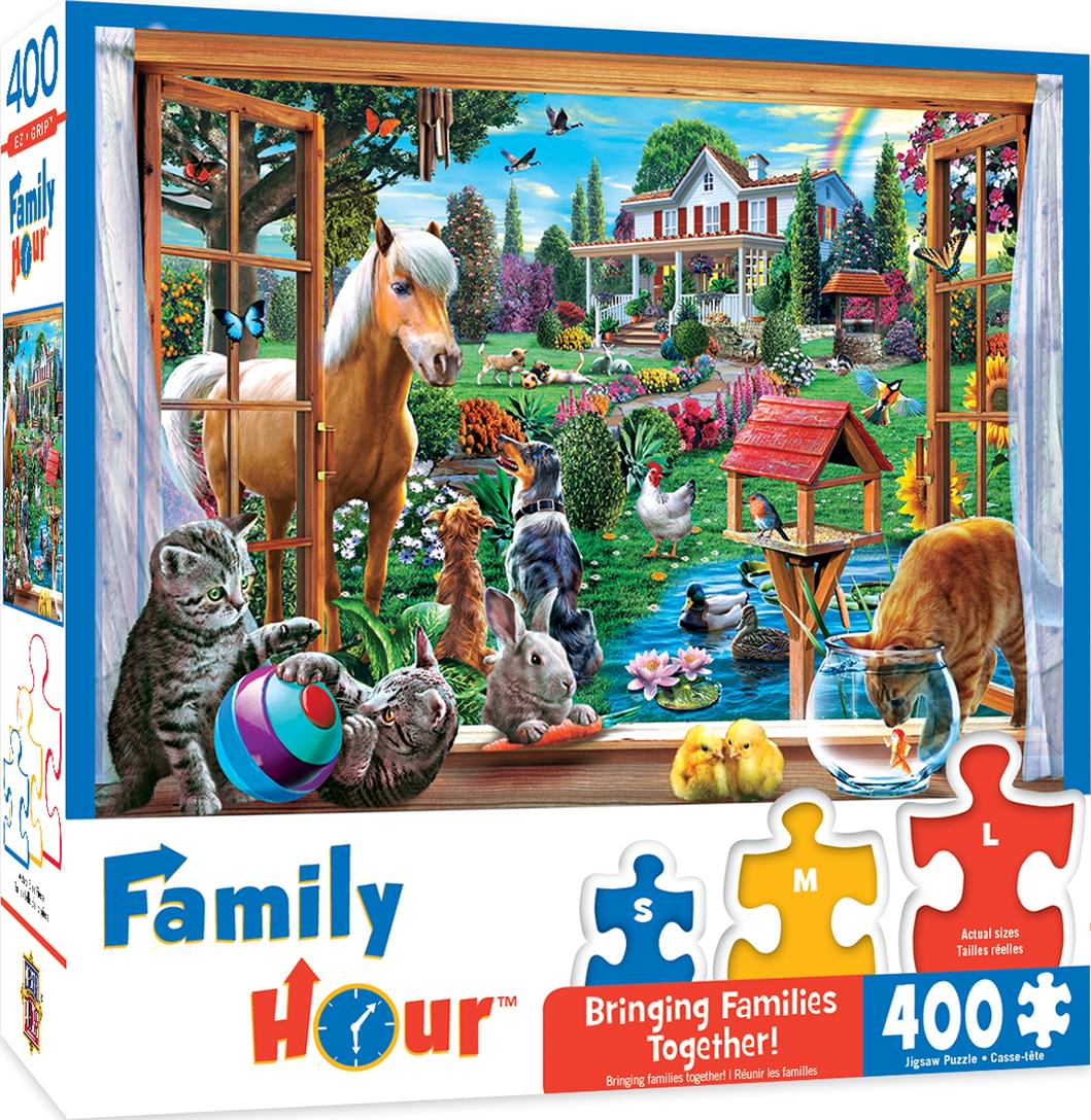 Peeking Through 400 Piece Large EZ Grip Jigsaw Puzzle