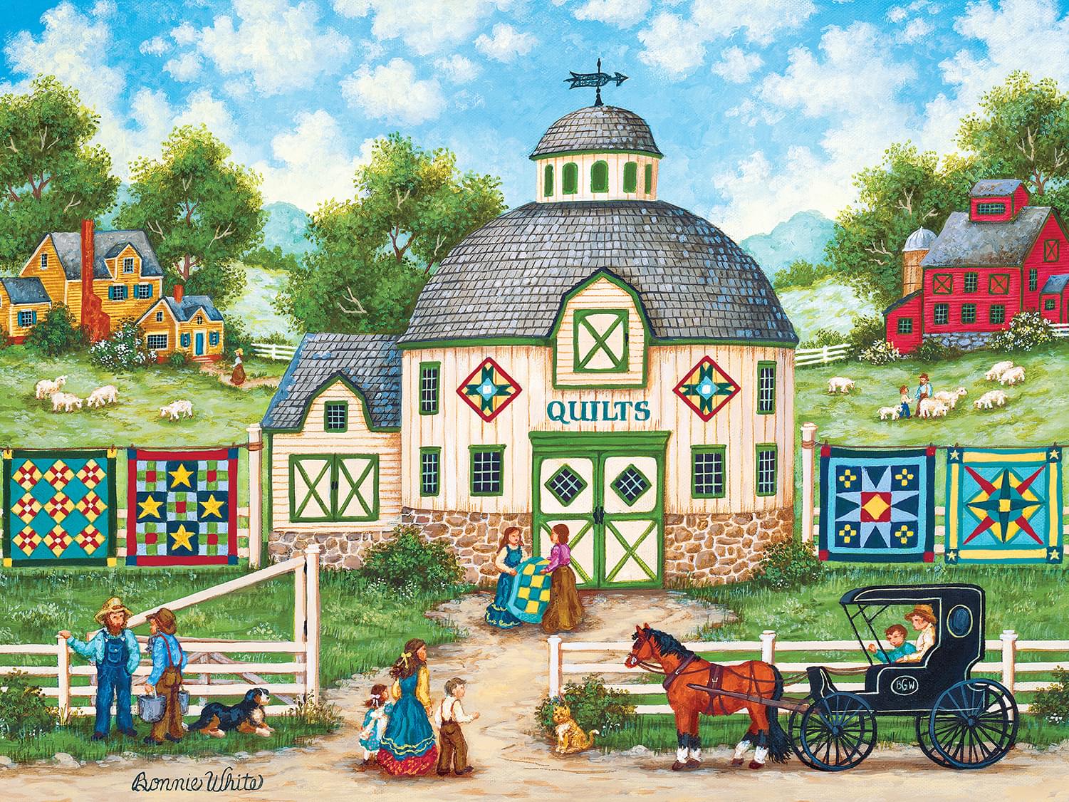 The Quilt Barn 550 Piece Jigsaw Puzzle