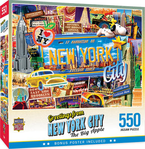 Greetings From New York 550 Piece Jigsaw Puzzle