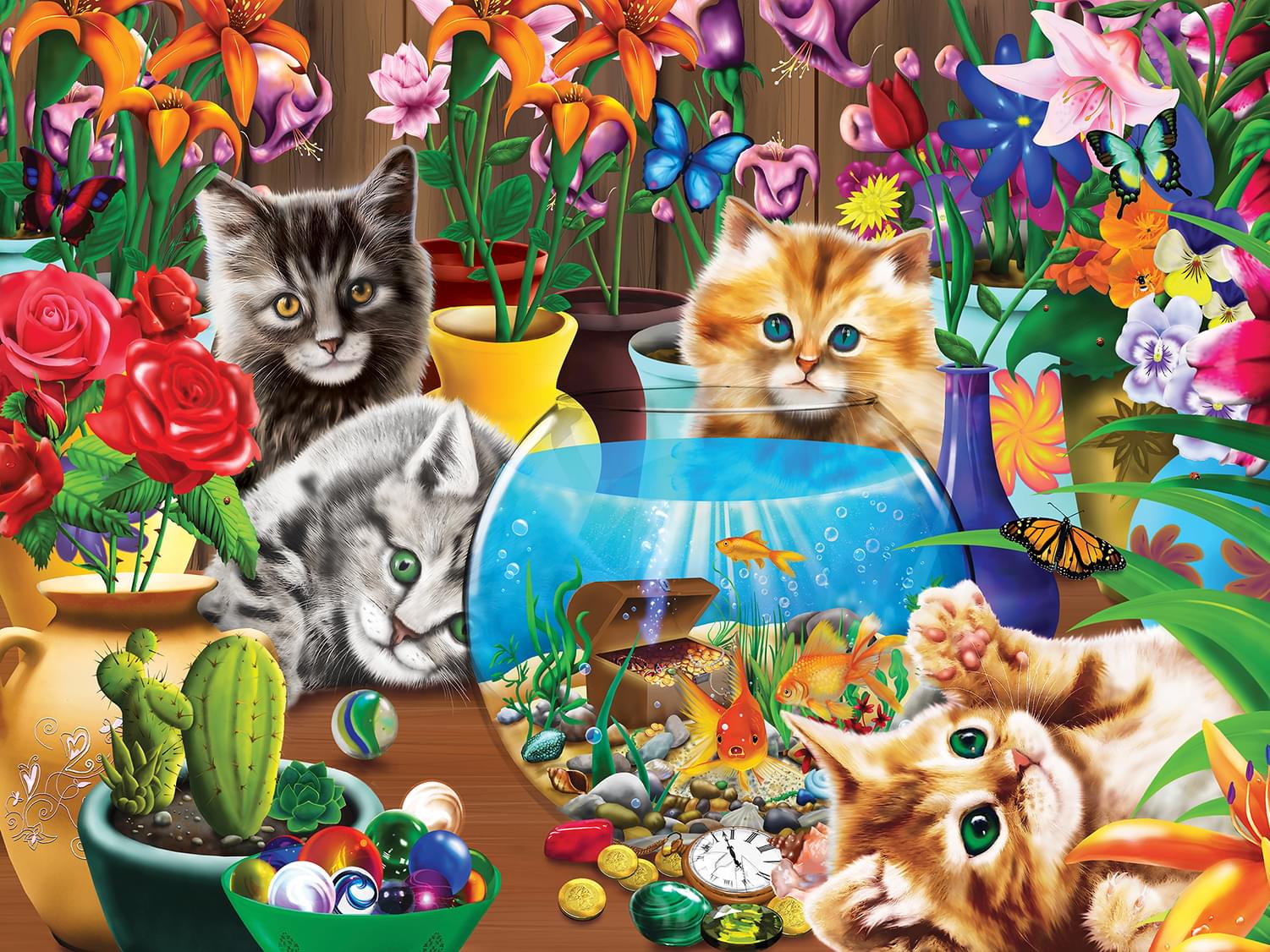 Marvelous Kittens 400 Piece Large EZ Grip Jigsaw Puzzle