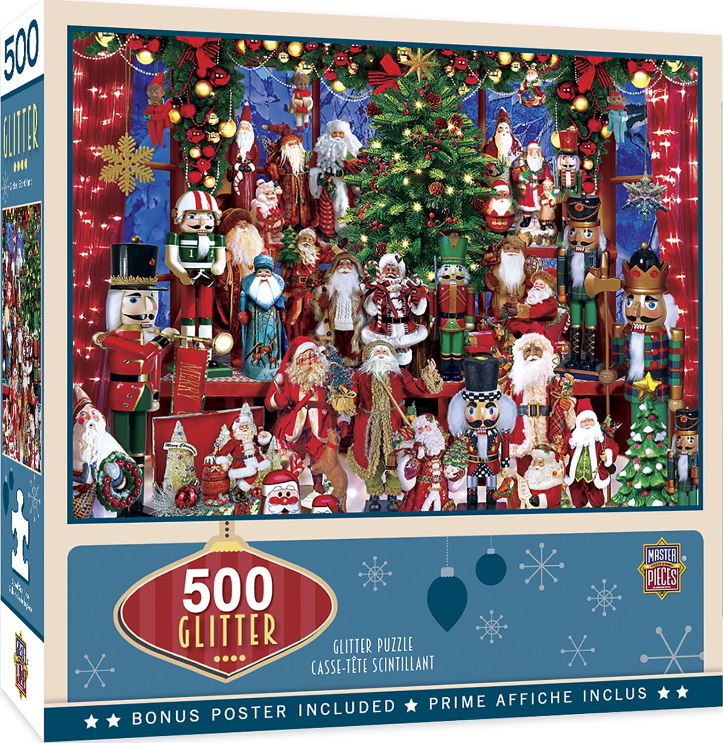 Holiday Festivities 500 Piece Glitter Jigsaw Puzzle