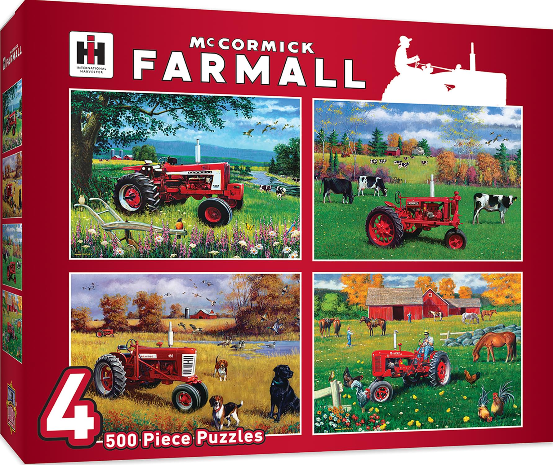 Farmall Tractors 4-Pack 500 Piece Jigsaw Puzzles