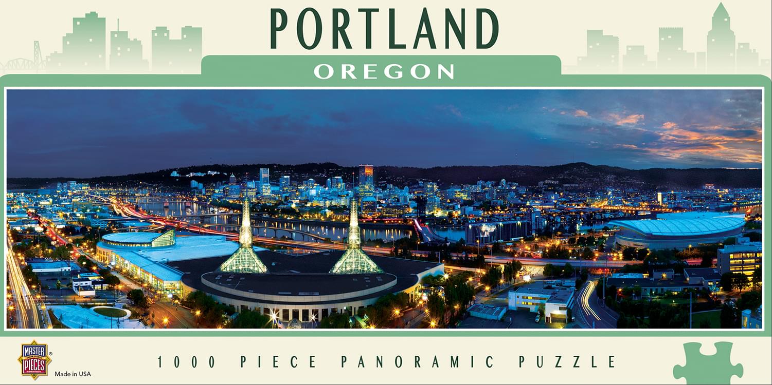 Downtown Portland Oregon 1000 Piece Panoramic Jigsaw Puzzle