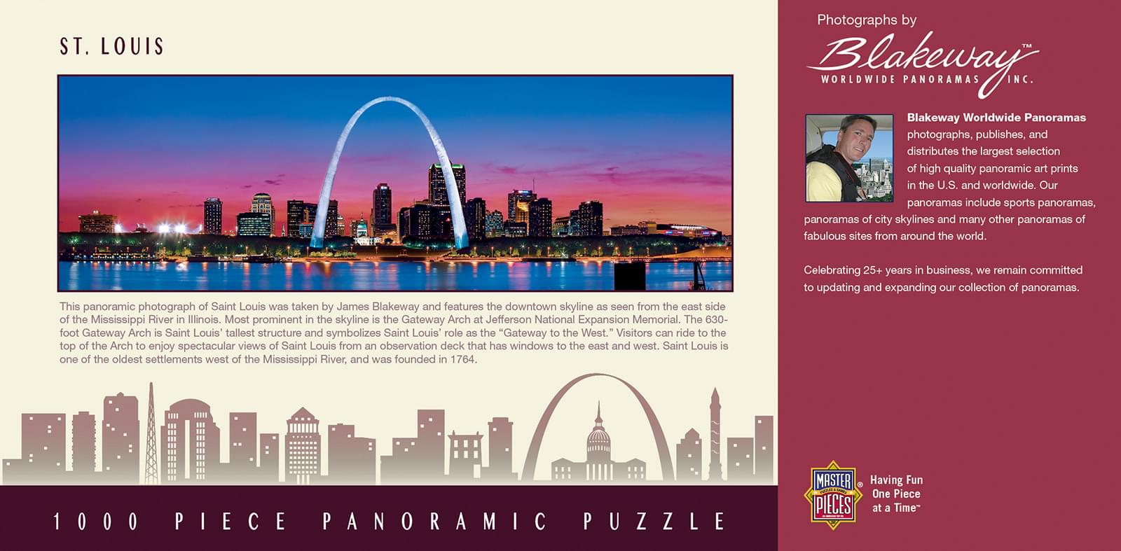 Saint Louis Missouri 1000 Piece Panoramic Jigsaw Puzzle