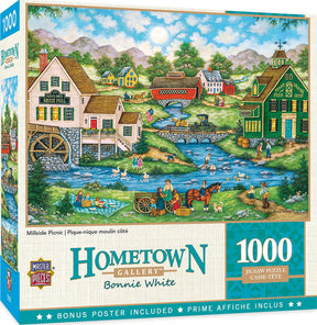 Hometown Gallery Millside Picnic 1000 Piece Jigsaw Puzzle