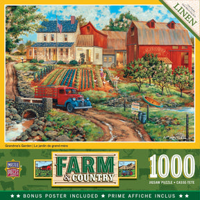 Grandmas Garden 1000 Piece Linen Jigsaw Puzzle