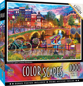 Colorscapes Amsterdam Lights 1000 Piece Linen Jigsaw Puzzle