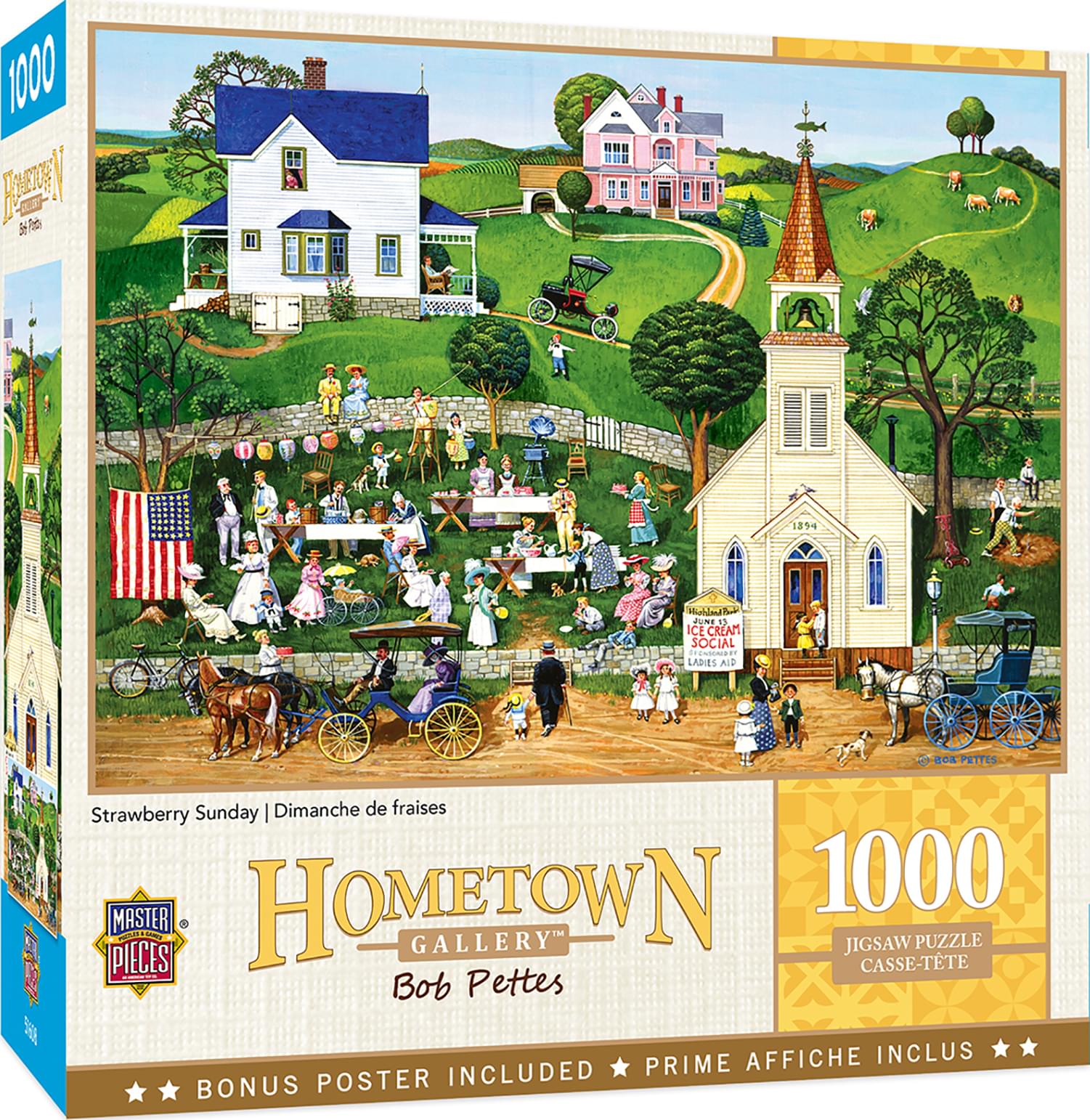 Hometown Gallery Strawberry Sunday 1000 Piece Jigsaw Puzzle