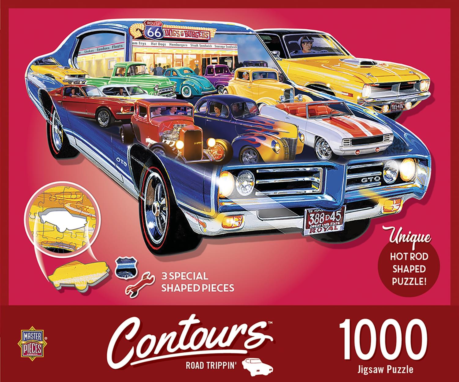 Hot Rods Shape 1000 Piece Jigsaw Puzzle