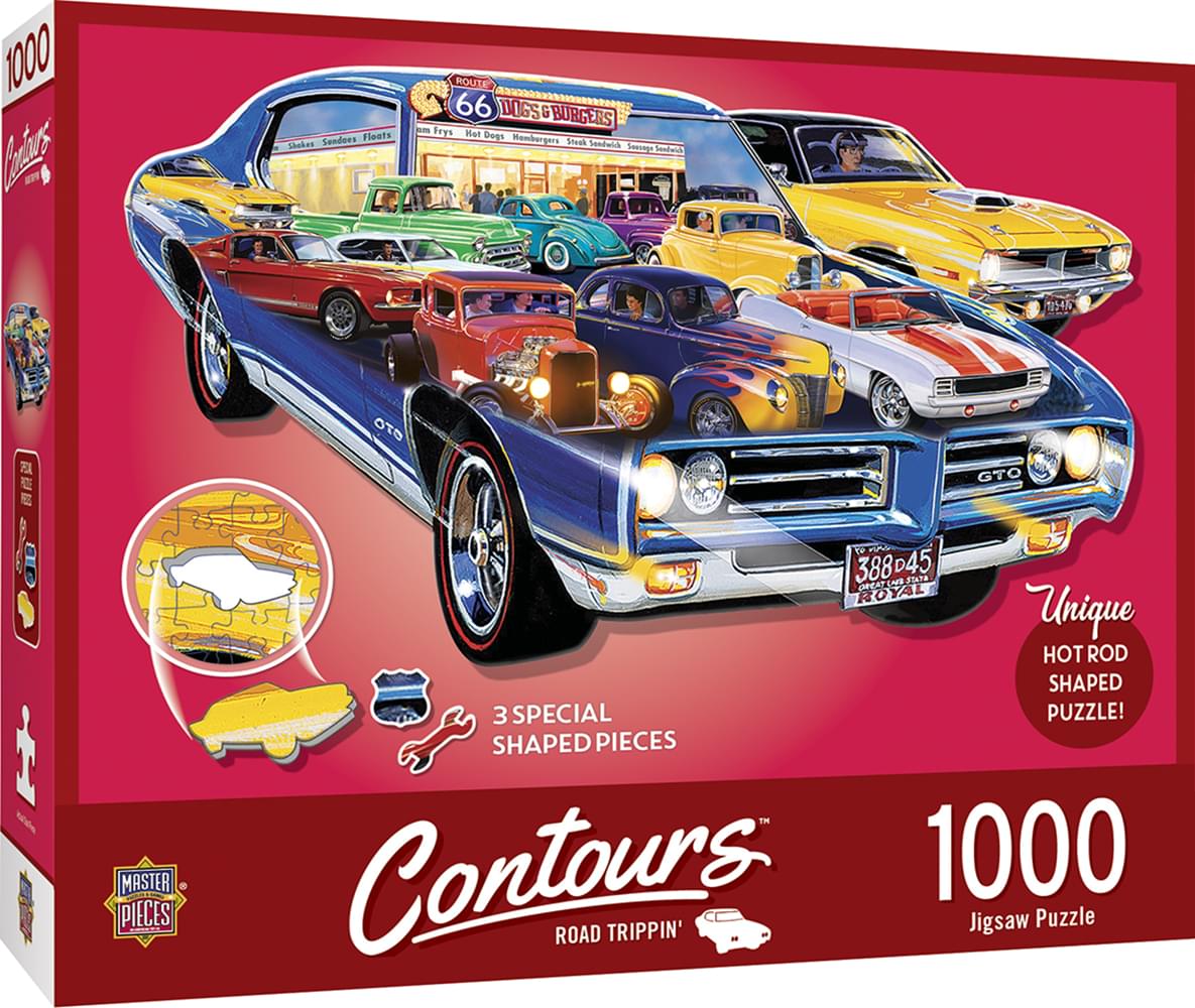 Hot Rods Shape 1000 Piece Jigsaw Puzzle