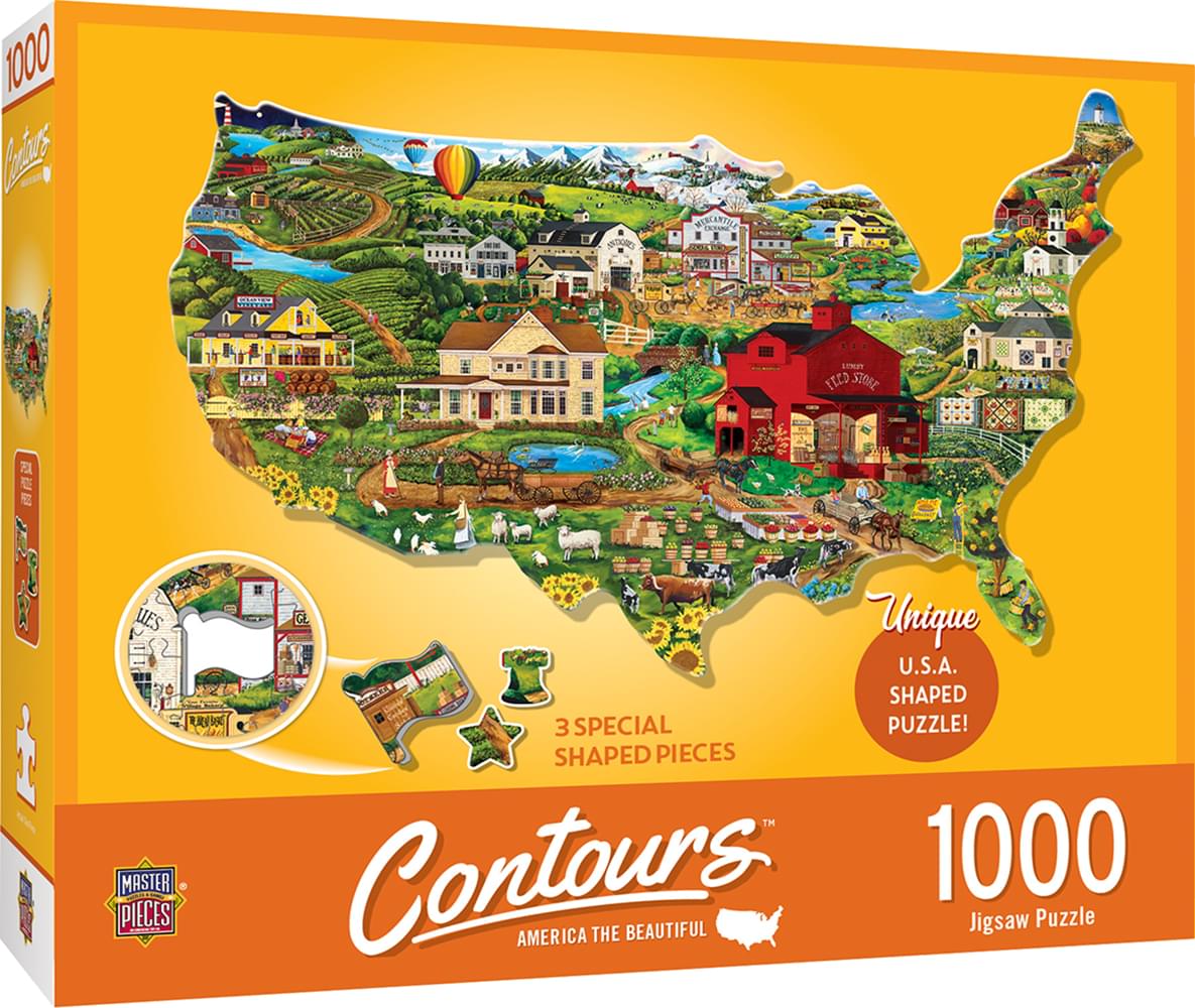 United States Shape 1000 Piece Jigsaw Puzzle