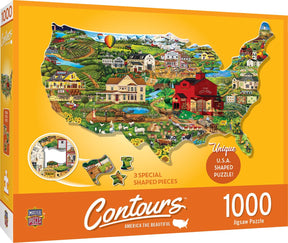 United States Shape 1000 Piece Jigsaw Puzzle