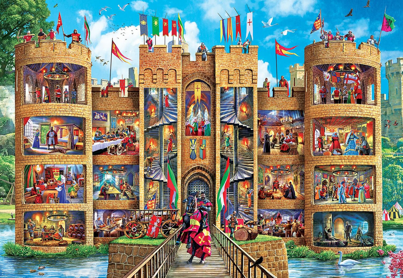 Cut-Aways Castle 1000 Pc Large EZ Grip Jigsaw Puzzle | Free Shipping