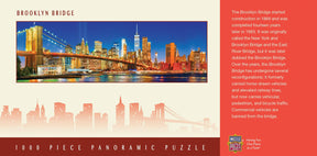 NYC Brooklyn Bridge 1000 Piece Panoramic Jigsaw Puzzle