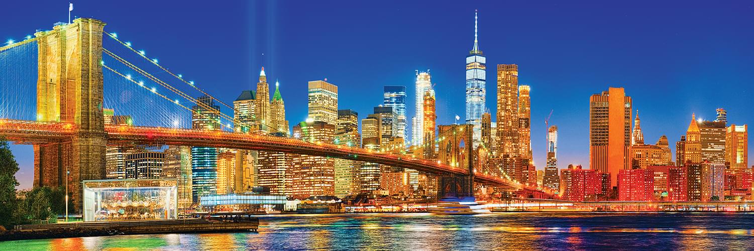 NYC Brooklyn Bridge 1000 Piece Panoramic Jigsaw Puzzle