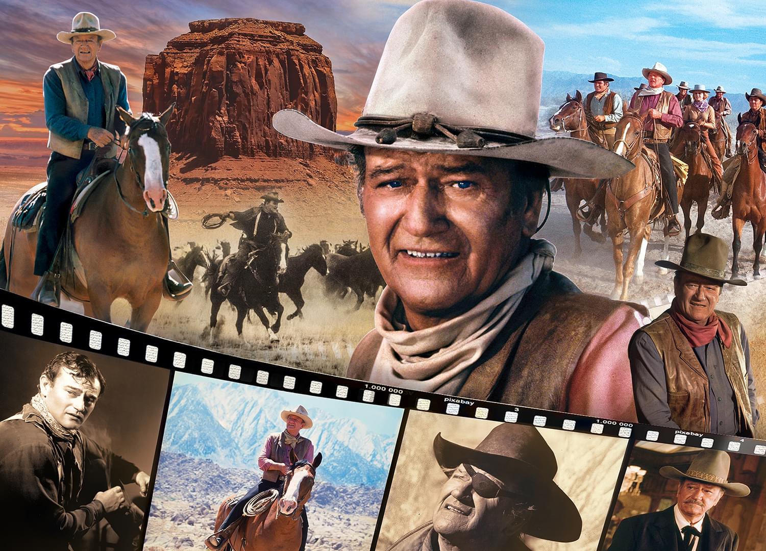 John Wayne Legend of the Silver Screen 1000 Piece Jigsaw Puzzle