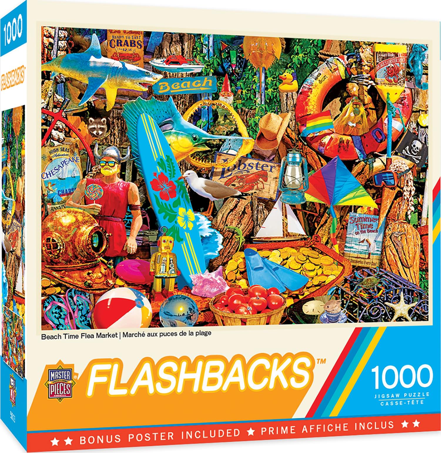 Flashbacks Beach Time Flea Market 1000 Piece Jigsaw Puzzle