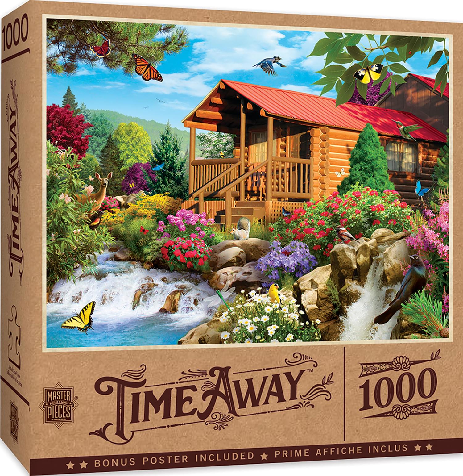 Cascading Cabin 1000 Piece Jigsaw Puzzle