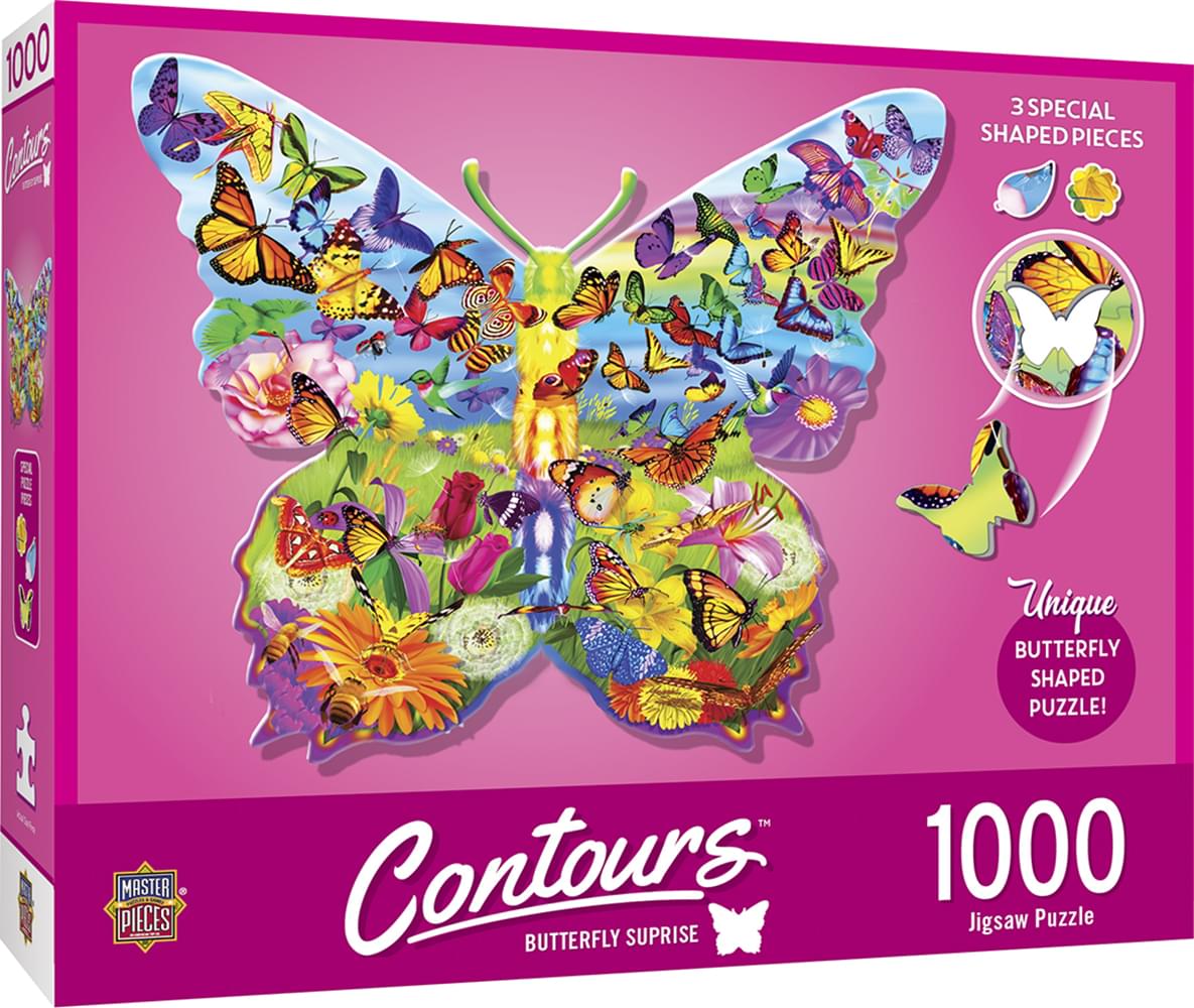 Butterfly Shape 1000 Piece Jigsaw Puzzle