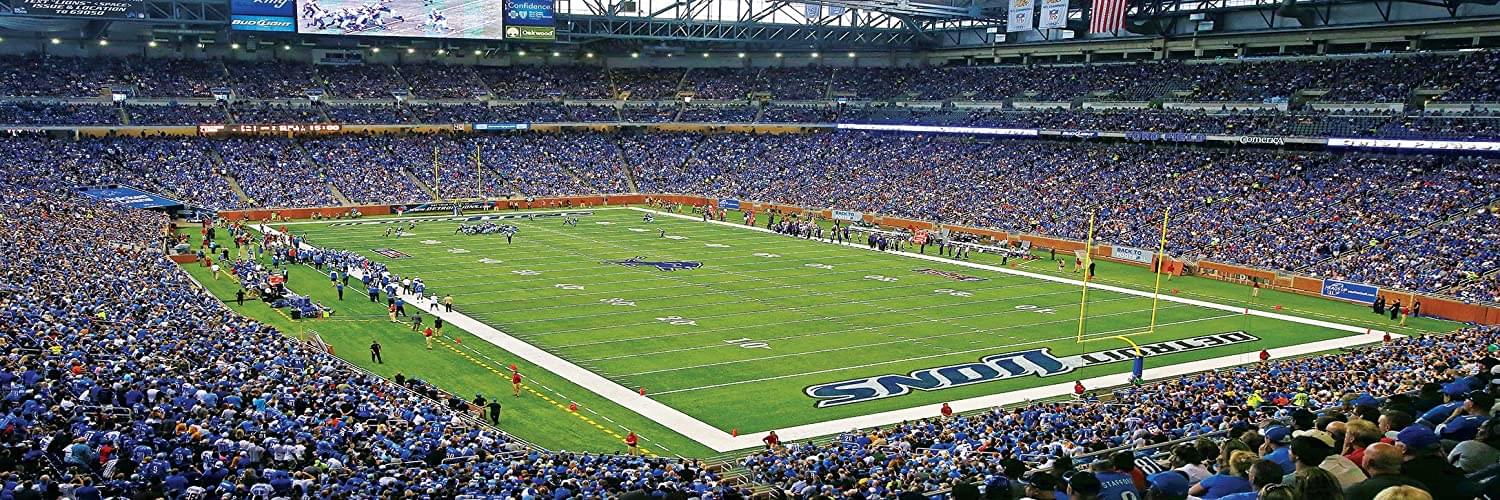 Detroit Lions Stadium NFL 1000 Piece Panoramic Jigsaw Puzzle