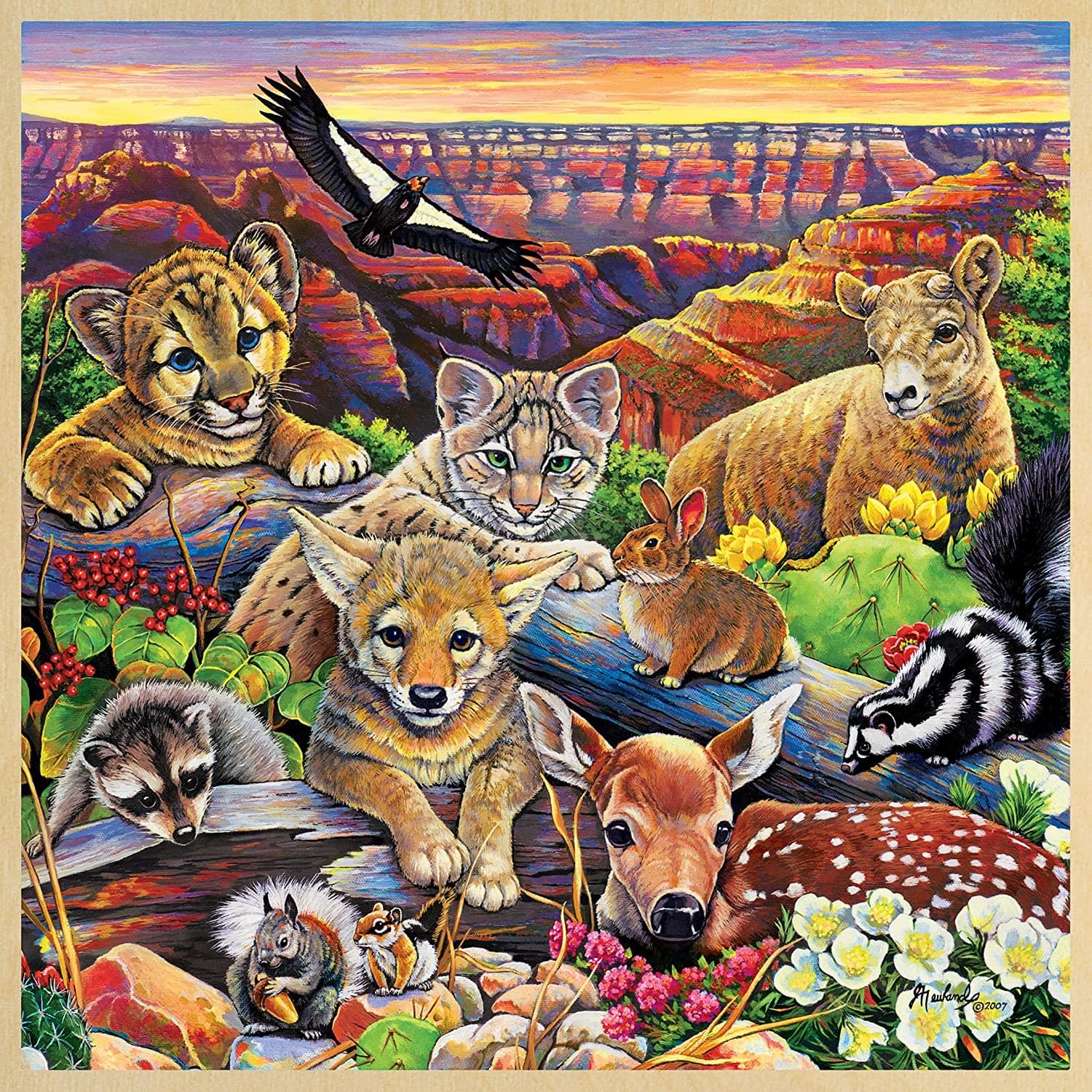 Grand Canyon Wildlife 48 Piece Real Wood Jigsaw Puzzle