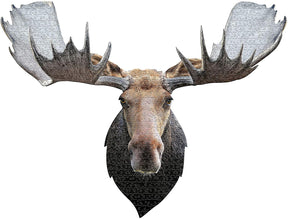 I AM Moose 700 Piece Animal Head-Shaped Jigsaw Puzzle