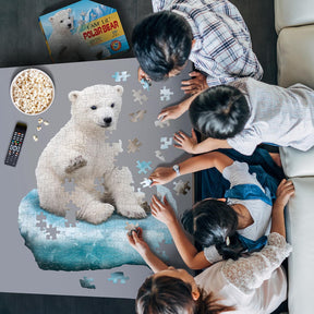 I AM Lil Polar Bear 100 Piece Animal-Shaped Jigsaw Puzzle